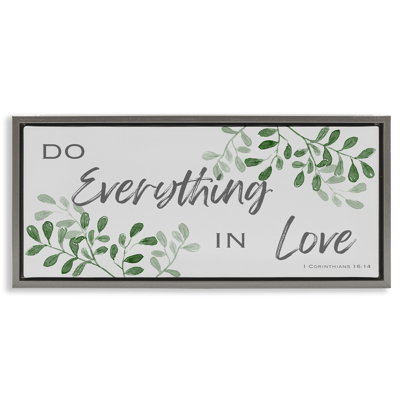 Stupell Industries Do Everything in Love Botanicals Floating Frame By Marcus Prime